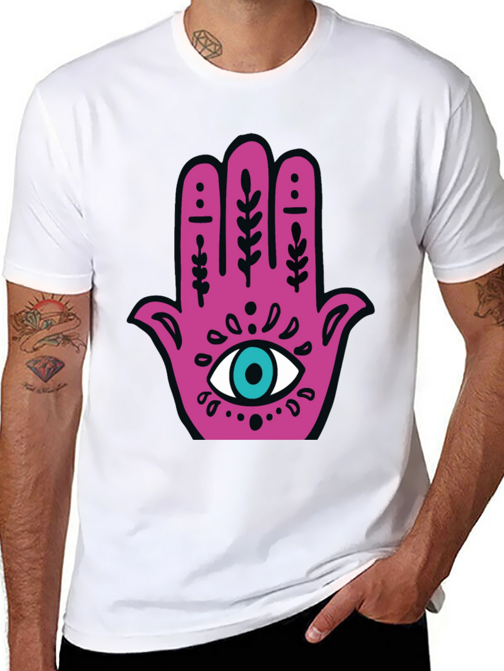 Hamsa Hand Graphic Tee - Lucky Eye Shirt