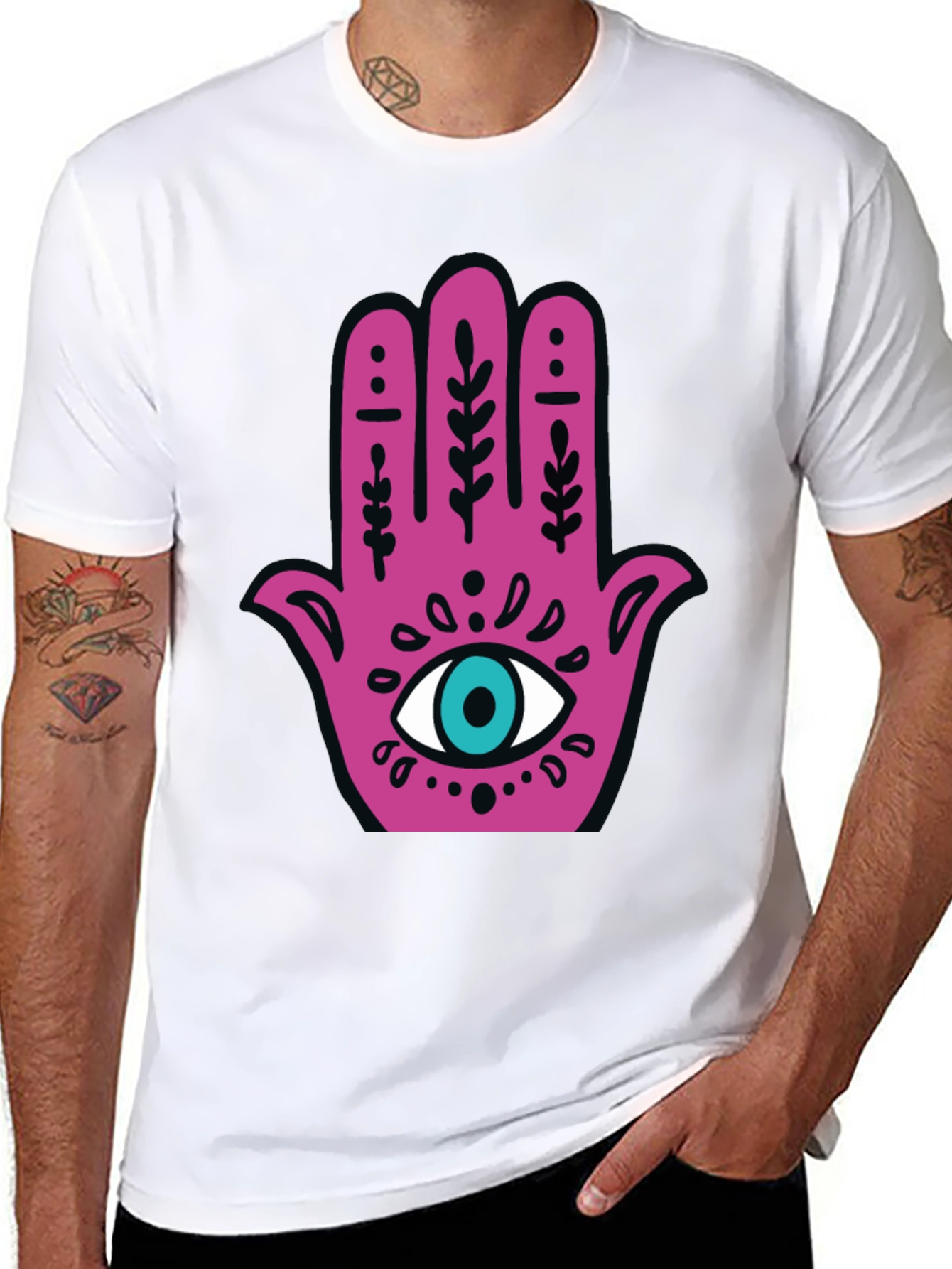 Hamsa Hand Graphic Tee - Lucky Eye Shirt