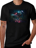 Cybernetic Heron Black T-Shirt