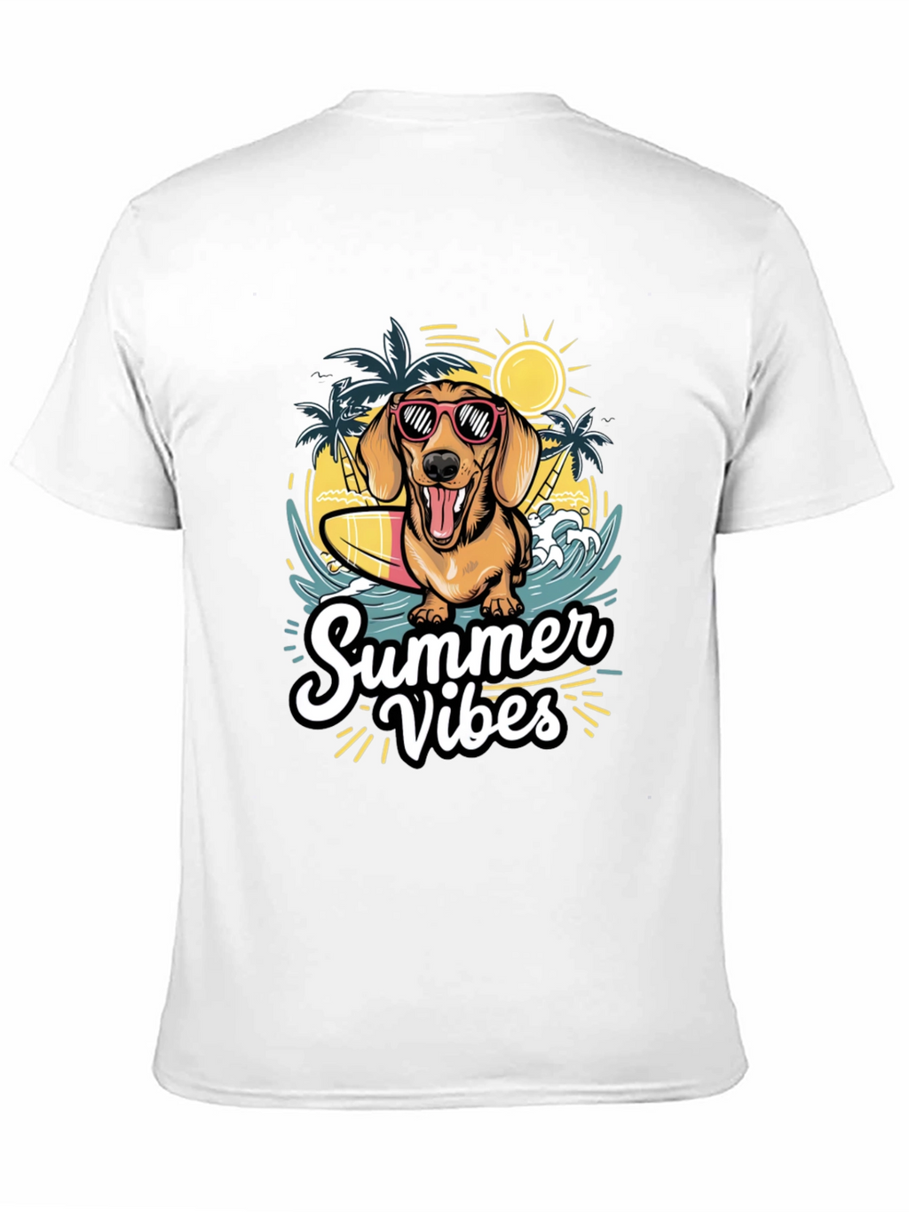 Summer Vibes Dog Graphic T-Shirt