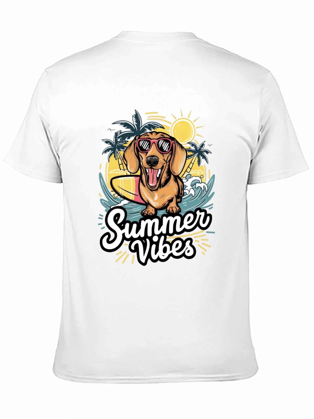 Summer Vibes Dog Graphic T-Shirt