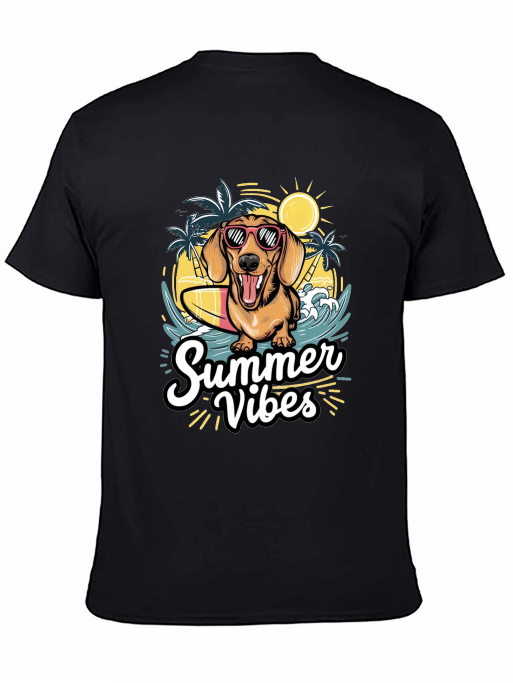 Summer Vibes Dog Graphic T-Shirt