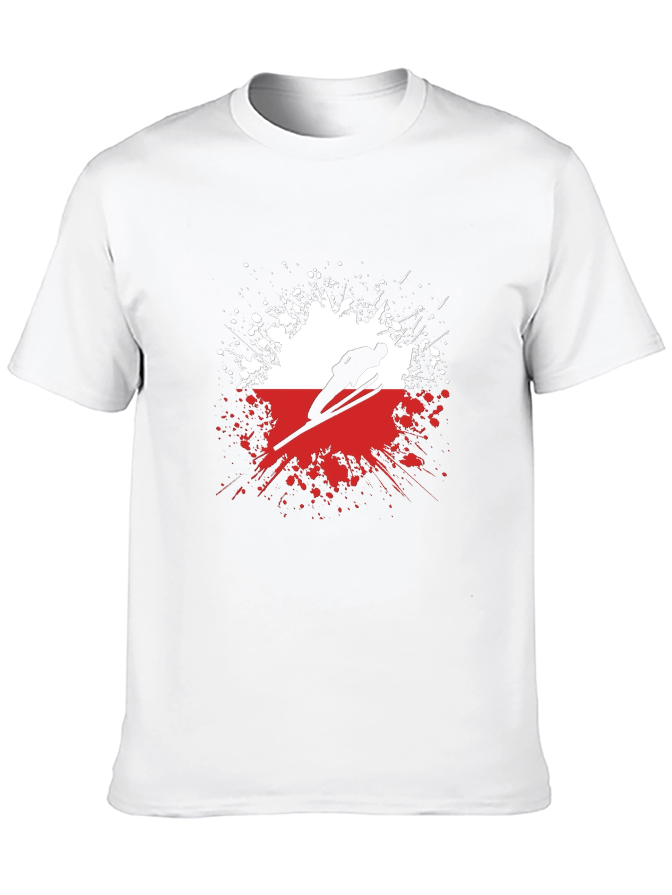 Ski Jumper Graphic Tee - Sporty Black T-Shirt