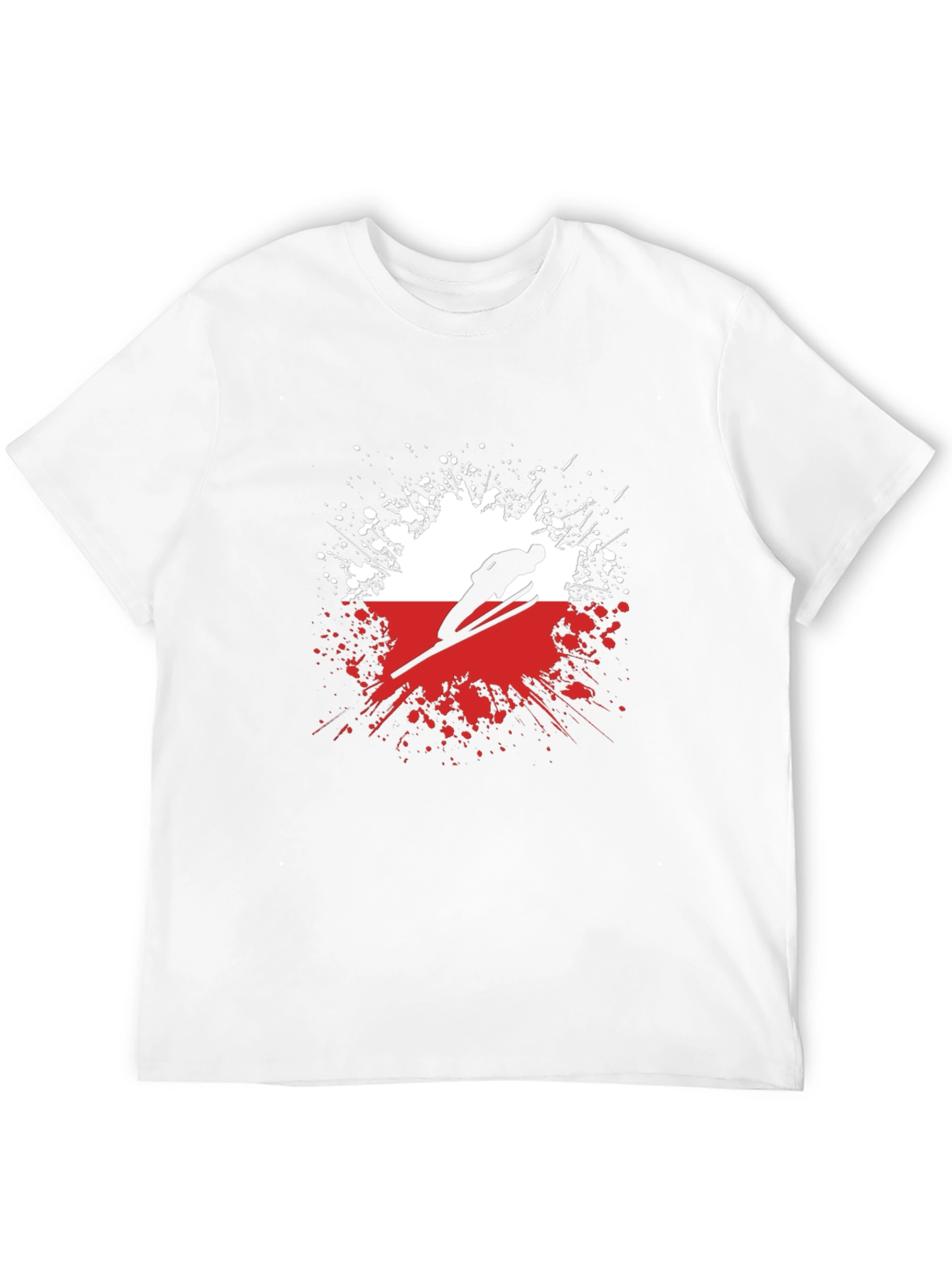 Ski Jumper Graphic Tee - Sporty Black T-Shirt