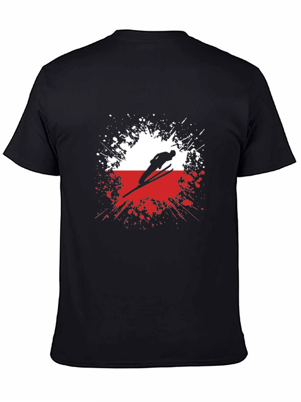 Ski Jumper Graphic Tee - Sporty Black T-Shirt