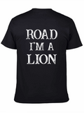 Road Im a Lion Graphic Tee - Black