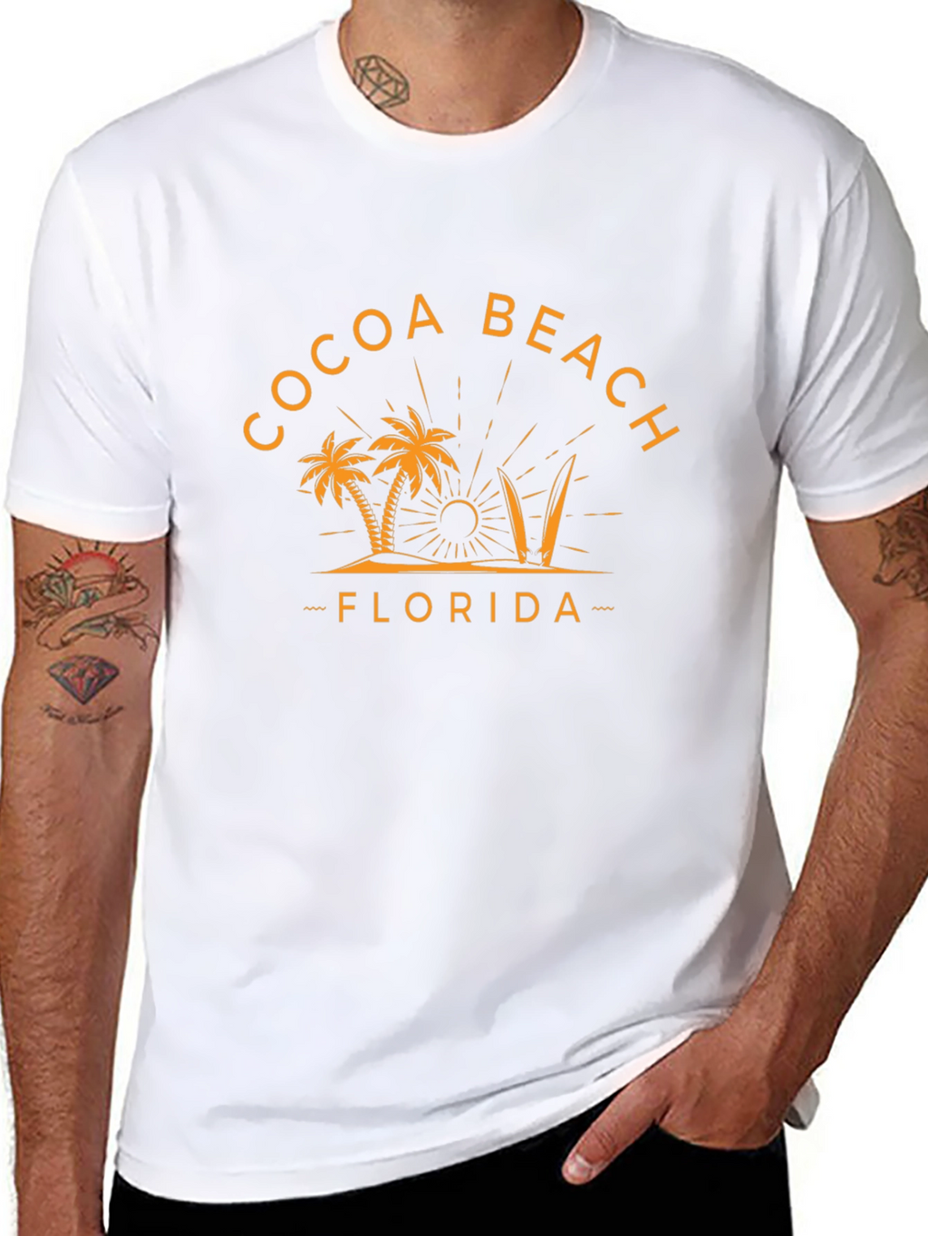 Cocoa Beach Florida Graphic Tee - Black T-Shirt