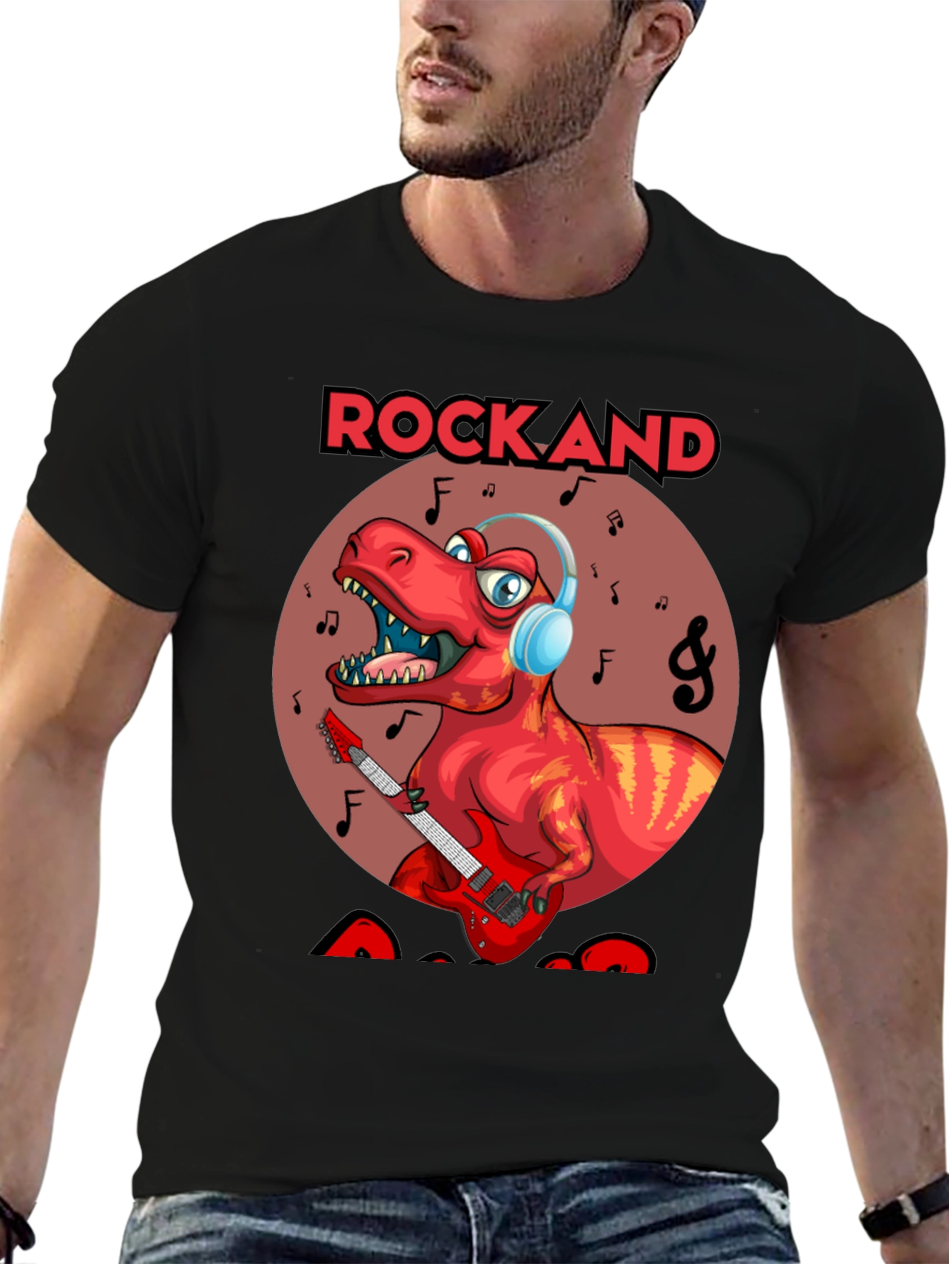 Rockand T-Rex Graphic Tee - Dinosaur Rocker