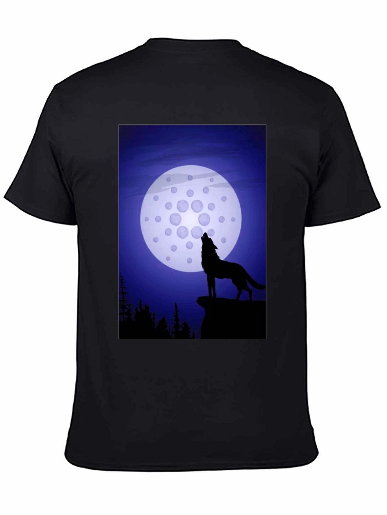 Wolf Howling at Cardano Moon T-Shirt