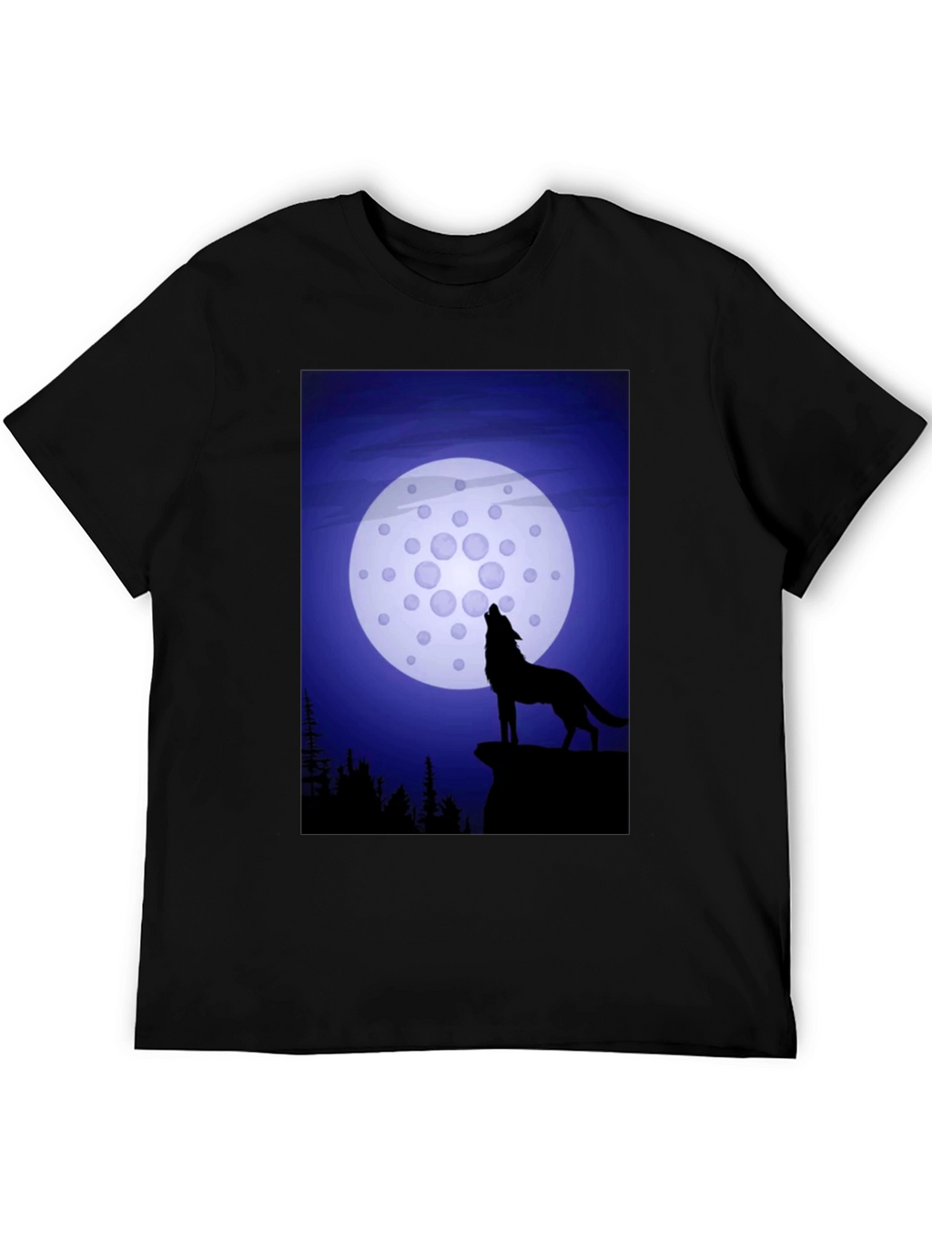 Wolf Howling at Cardano Moon T-Shirt