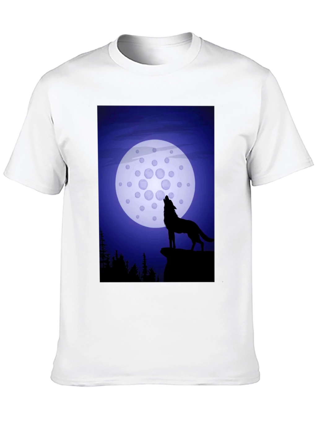 Wolf Howling at Cardano Moon T-Shirt