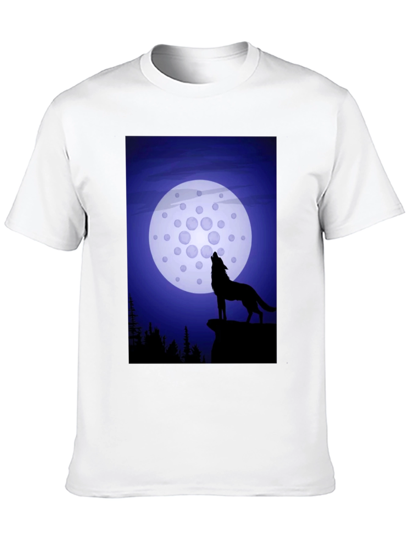 Wolf Howling at Cardano Moon T-Shirt