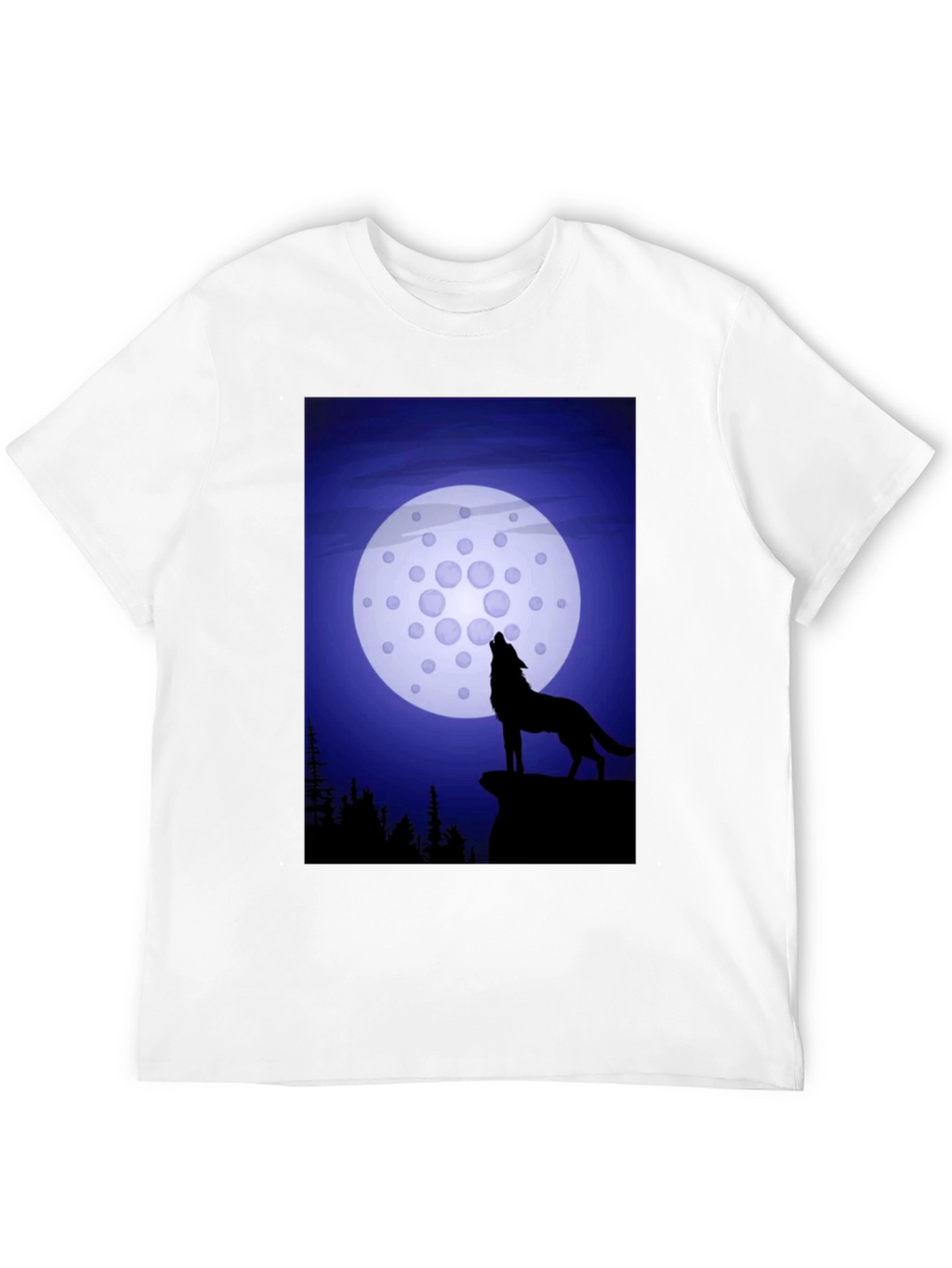 Wolf Howling at Cardano Moon T-Shirt