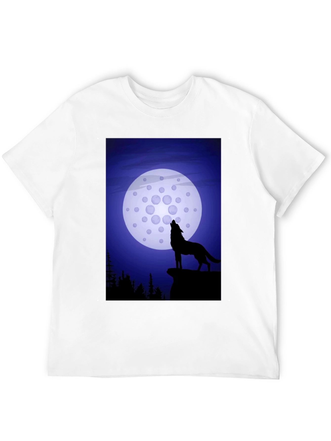 Wolf Howling at Cardano Moon T-Shirt