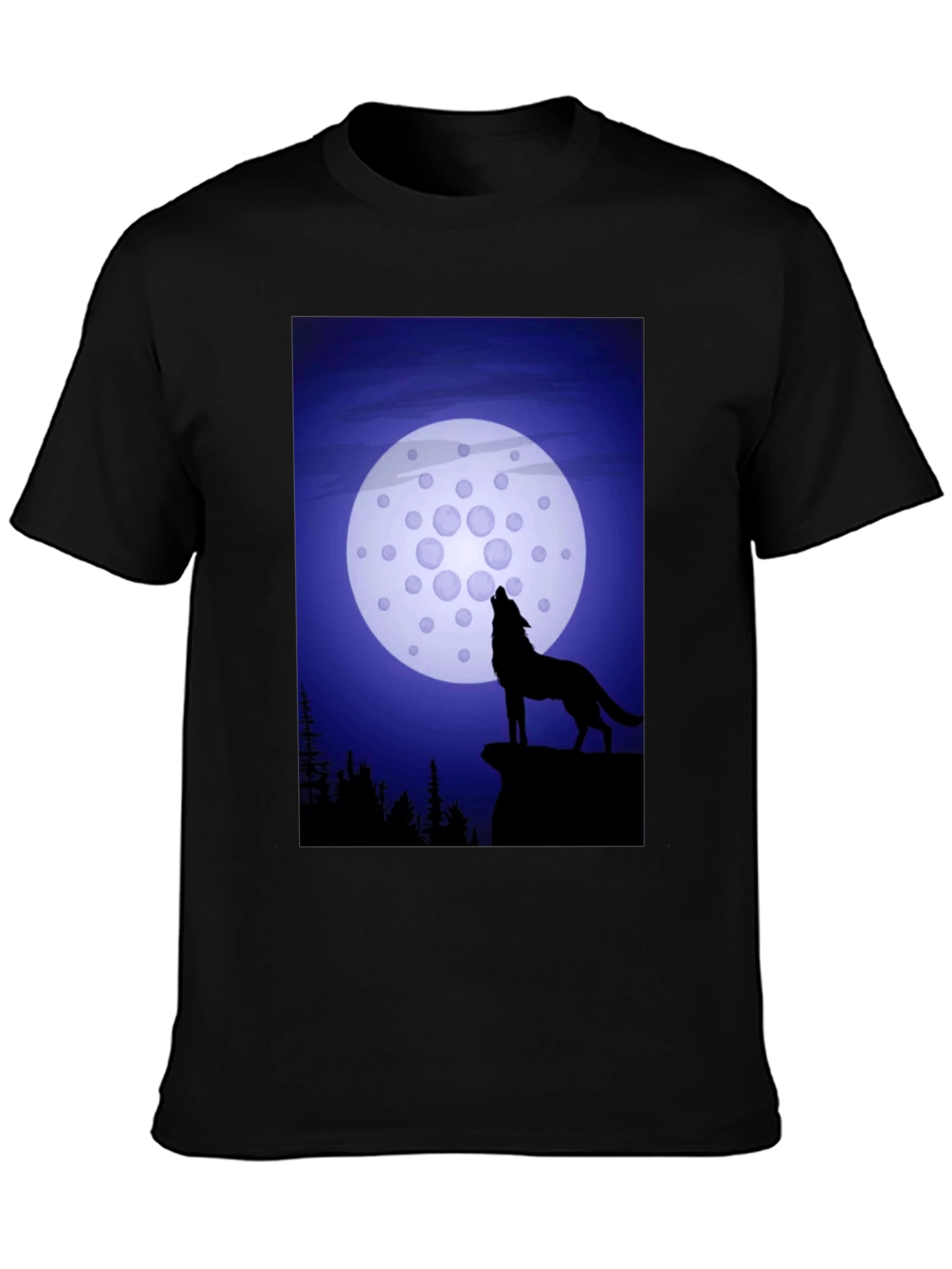 Wolf Howling at Cardano Moon T-Shirt