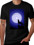 Wolf Howling at Cardano Moon T-Shirt