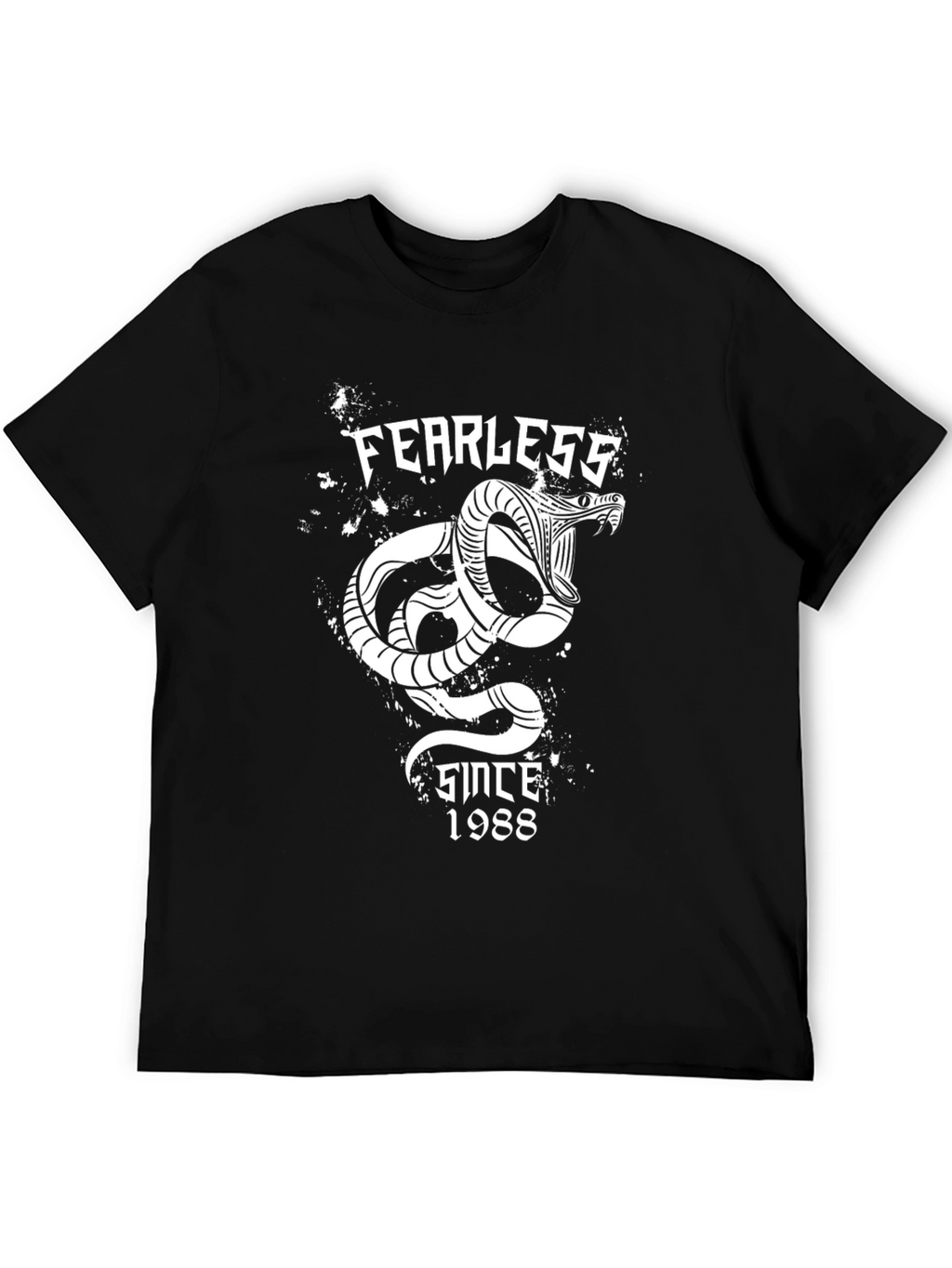Fearless Since 1988 Snake Graphic Tee - Black