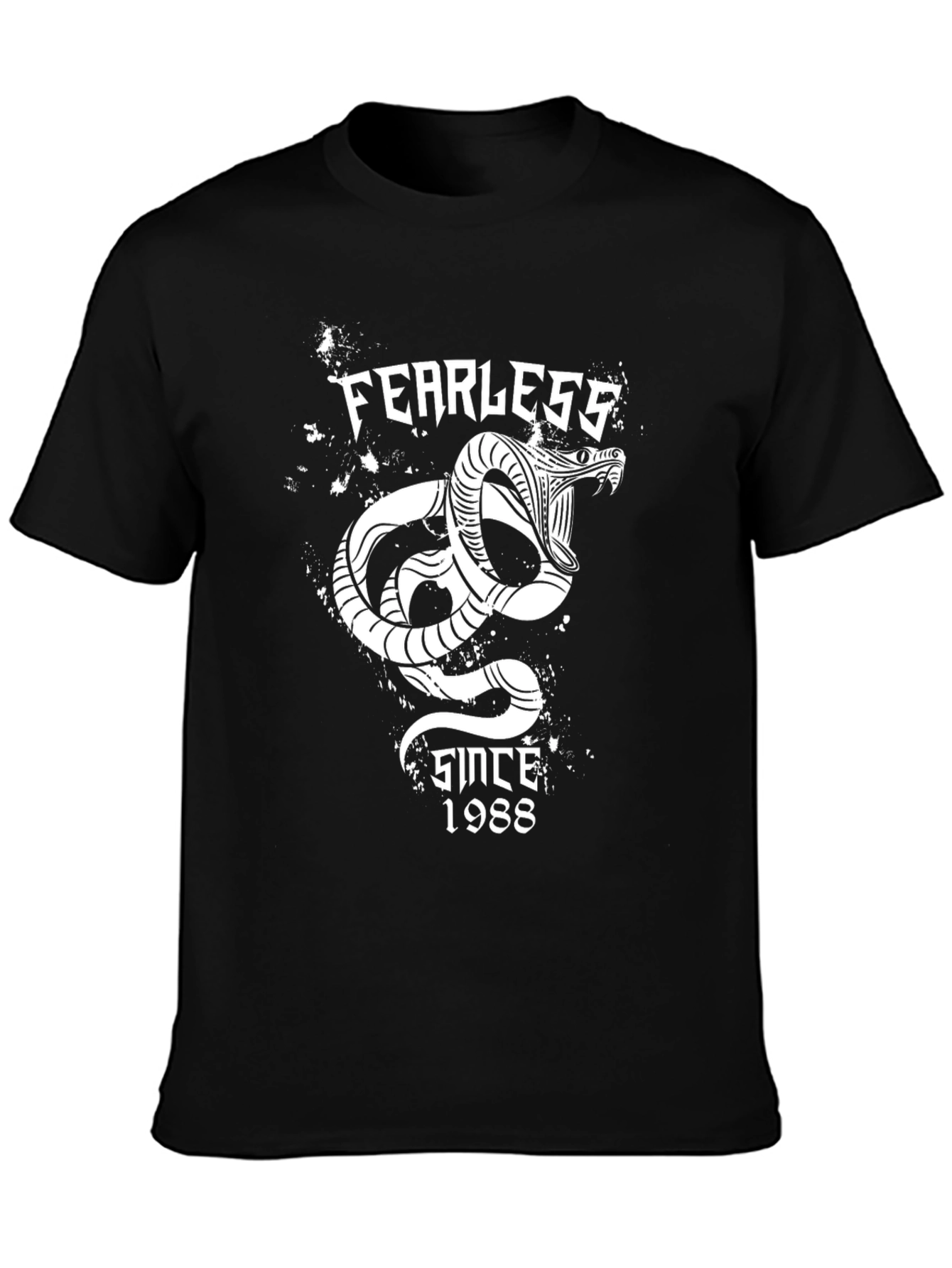 Fearless Since 1988 Snake Graphic Tee - Black