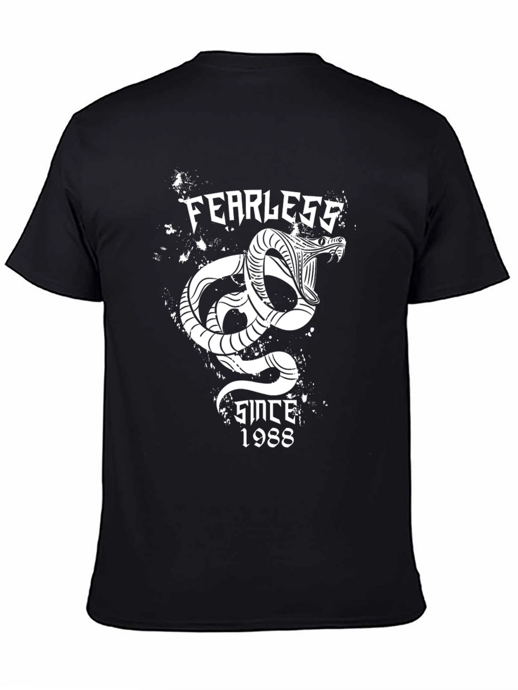 Fearless Since 1988 Snake Graphic Tee - Black