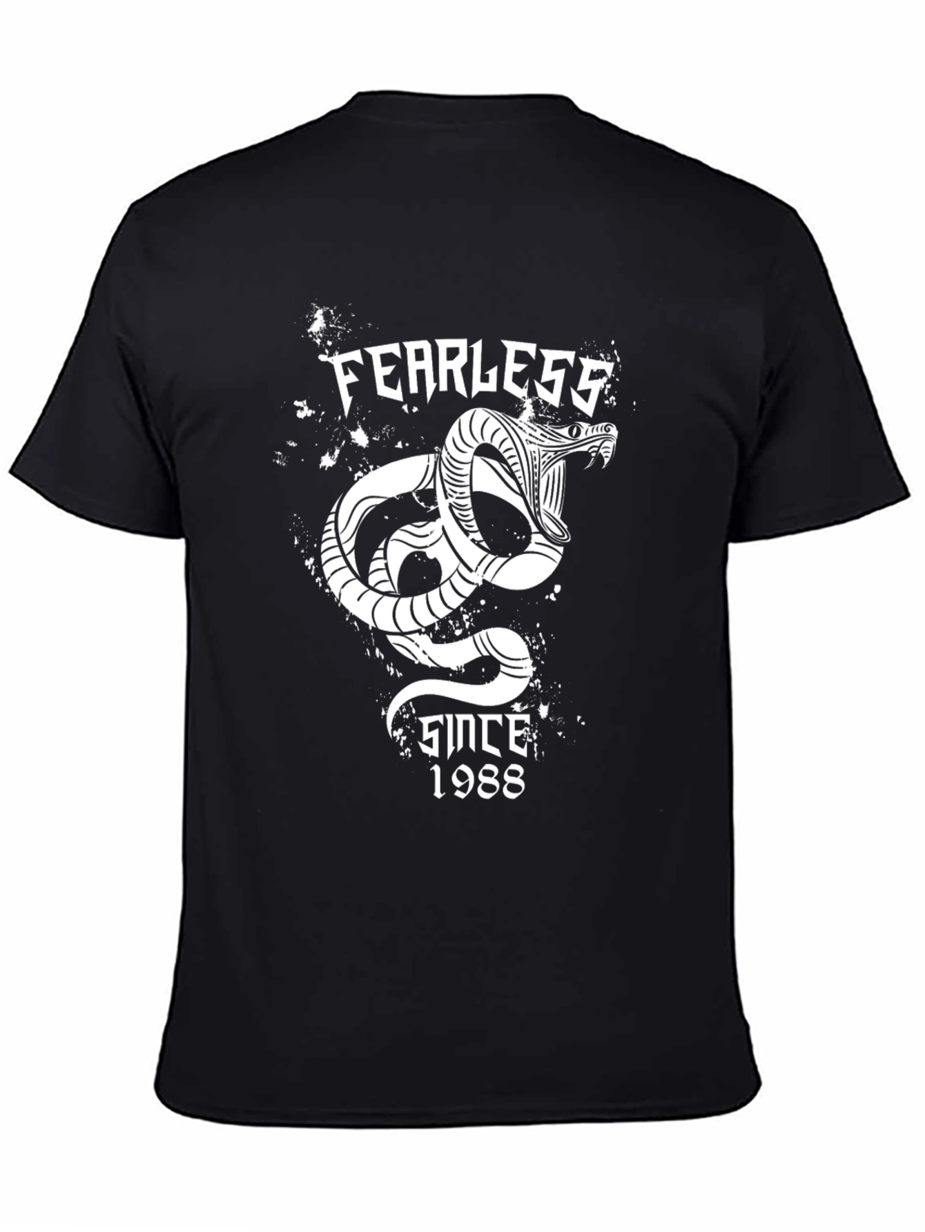 Fearless Since 1988 Snake Graphic Tee - Black
