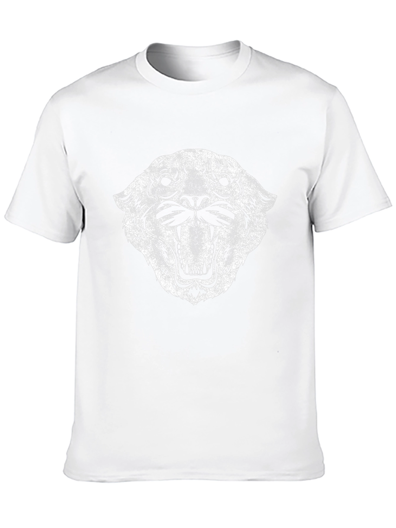 Gritty Tiger Graphic Tee - Black Cotton T-Shirt