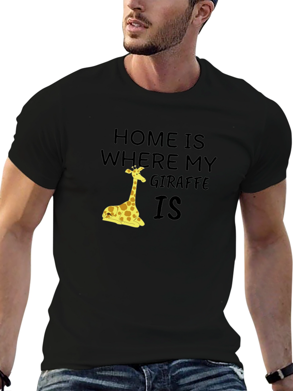 Home is Where My Giraffe Is Graphic T-Shirt
