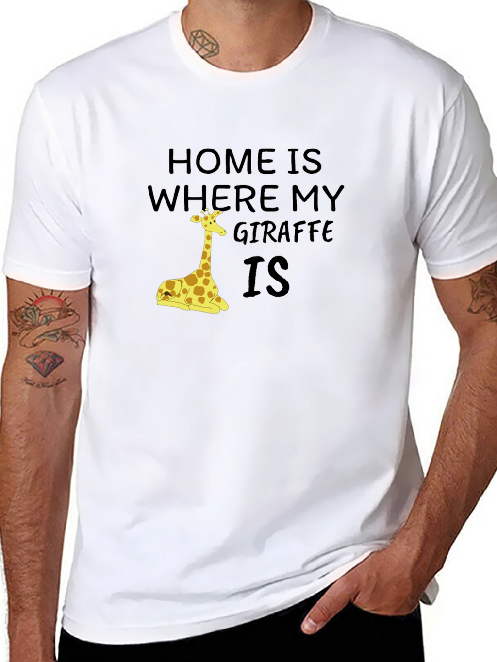 Home is Where My Giraffe Is Graphic T-Shirt