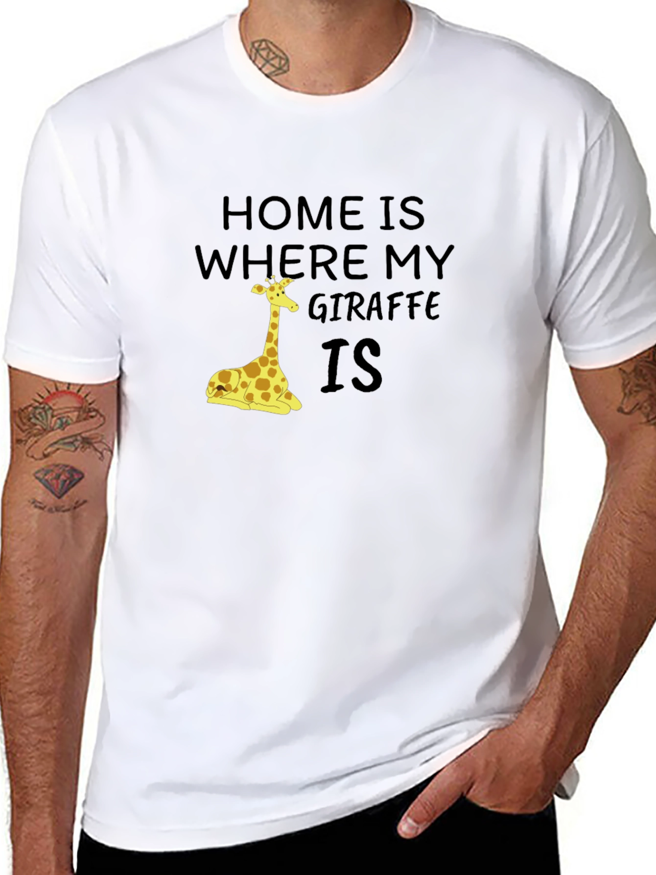 Home is Where My Giraffe Is Graphic T-Shirt