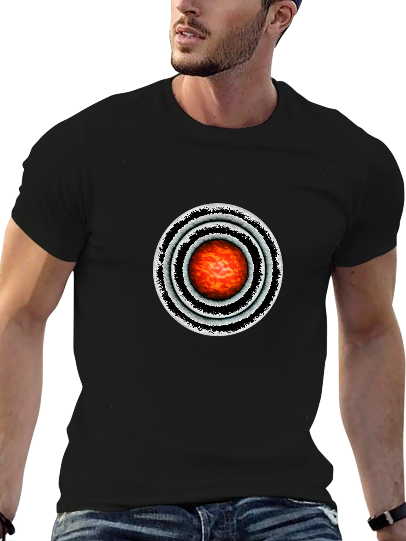 Orbiting Sun Graphic Tee - Modern Stylish Design