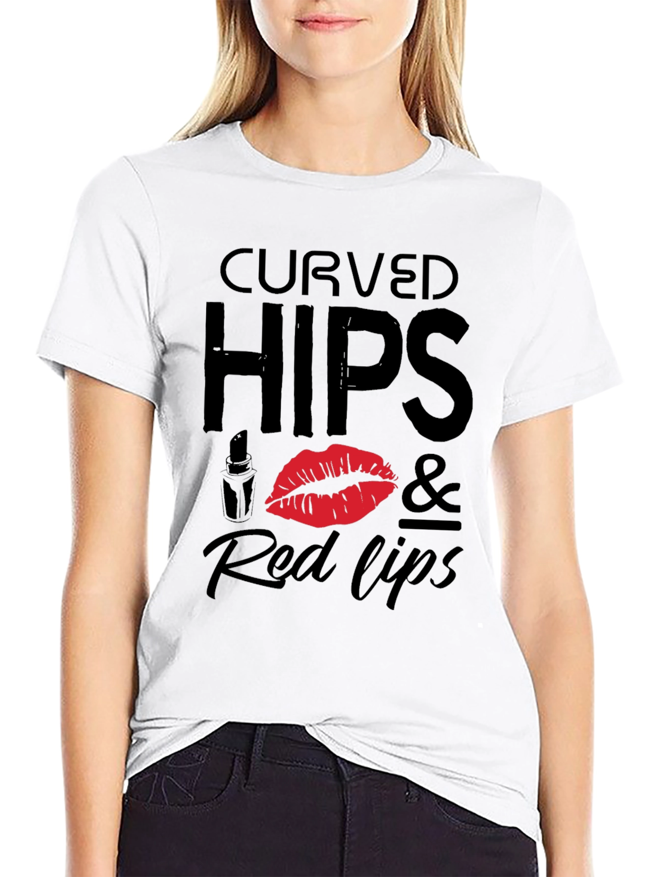Curved Hips & Red Lips Graphic Tee