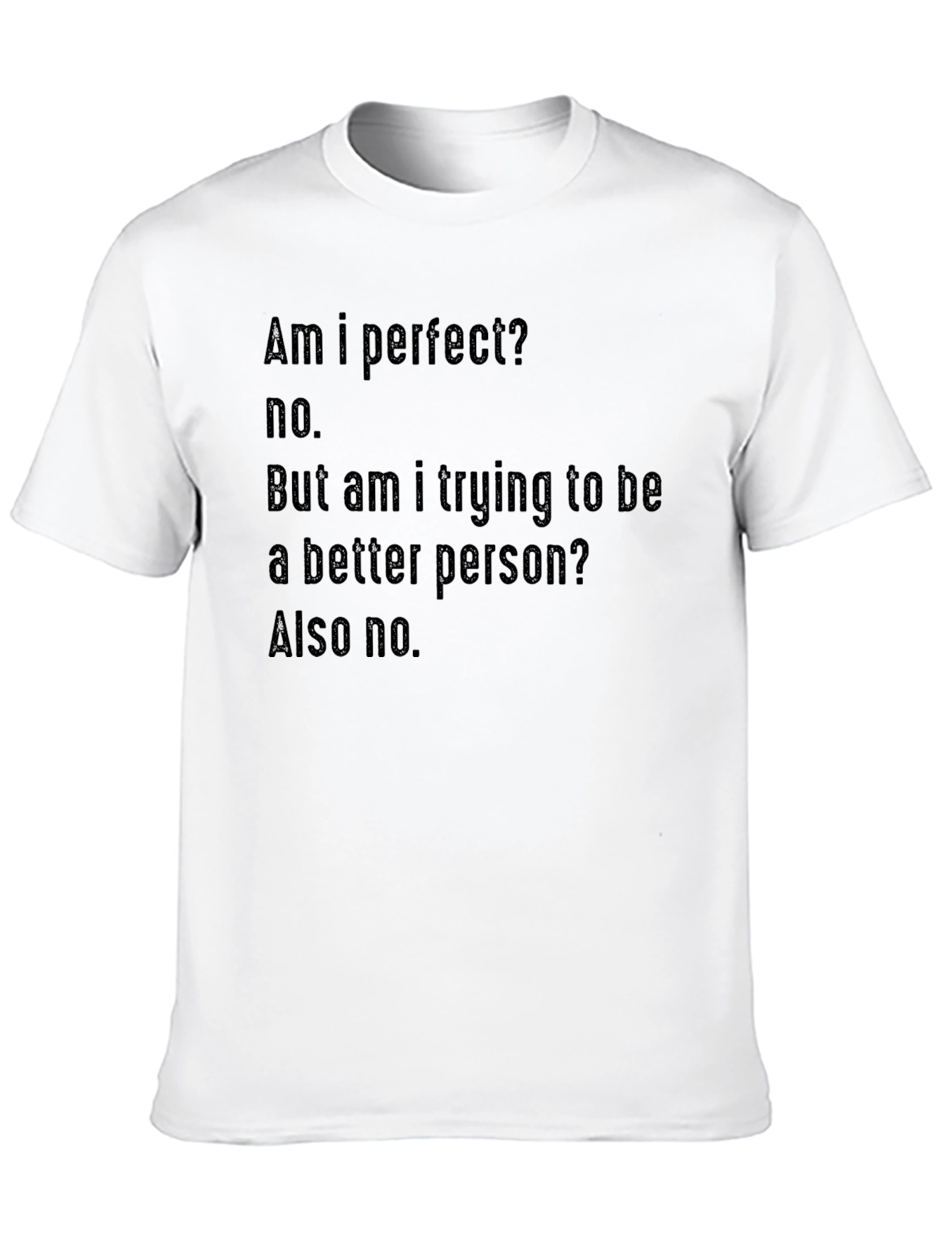 Am I Perfect? Funny Sarcastic Graphic T-Shirt