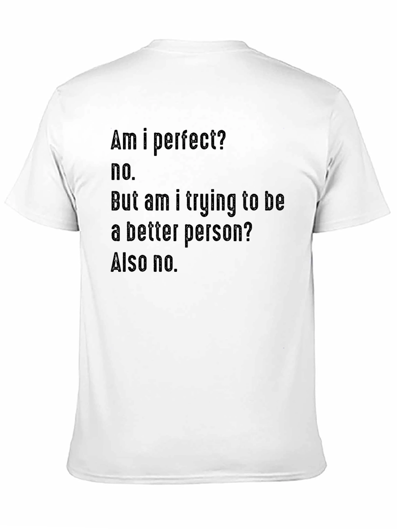 Am I Perfect? Funny Sarcastic Graphic T-Shirt