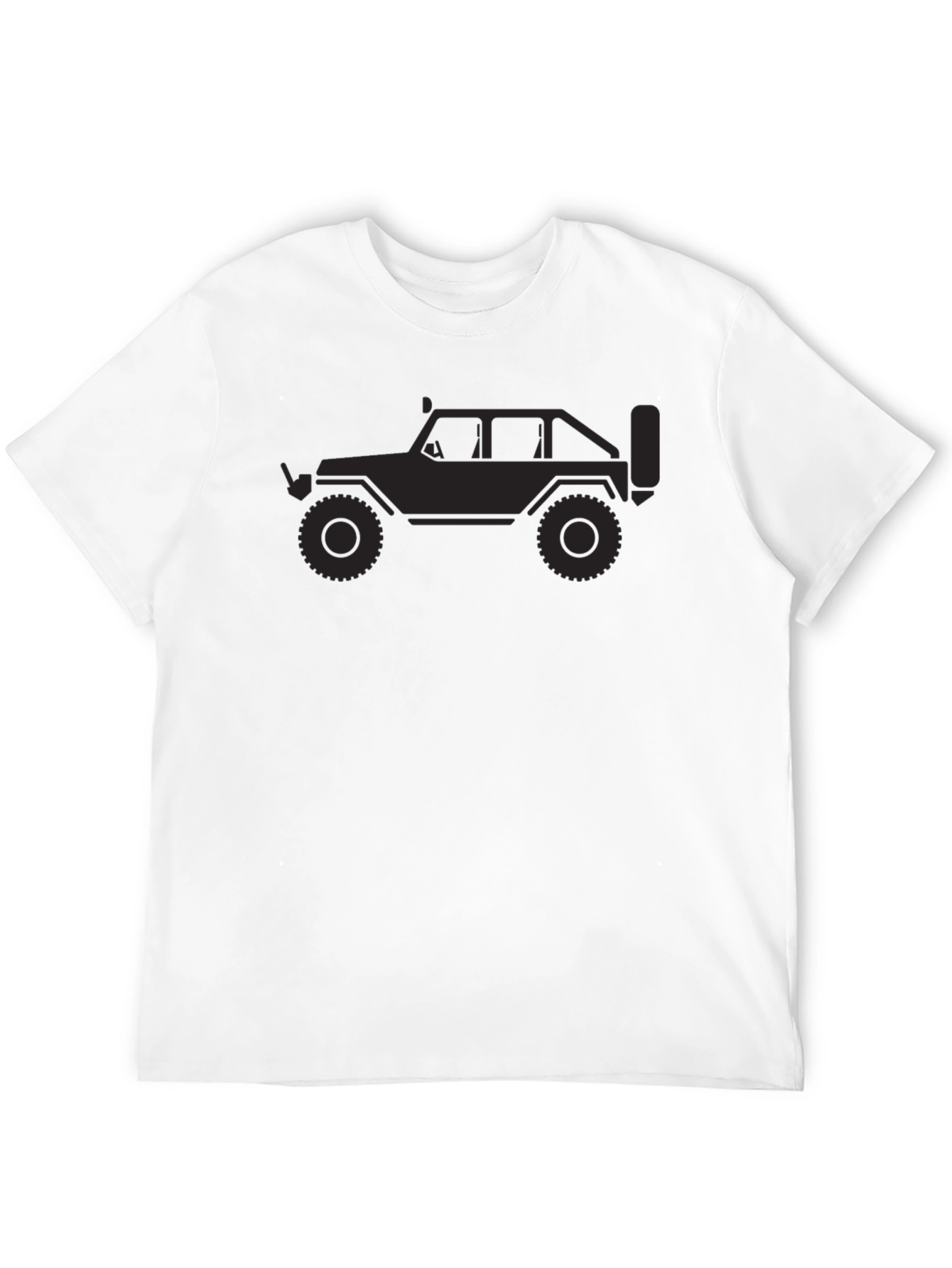 Black T-Shirt with Jeep Graphic