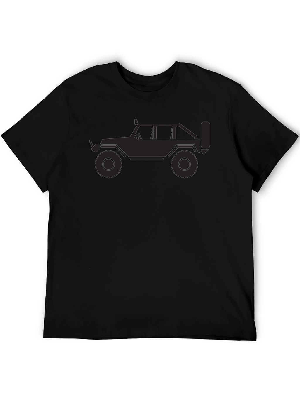 Black T-Shirt with Jeep Graphic