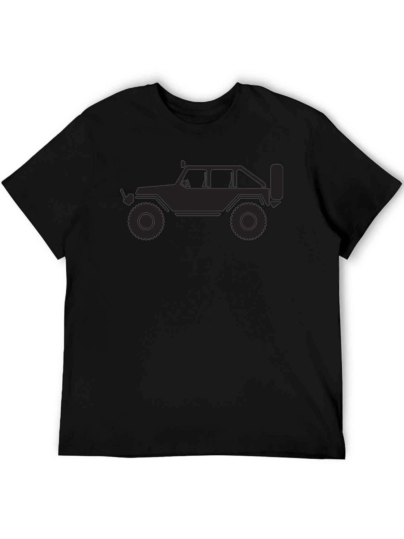 Black T-Shirt with Jeep Graphic