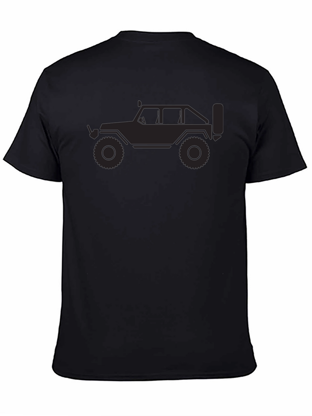 Black T-Shirt with Jeep Graphic