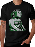 Aztec Warrior Graphic Tee - Unique Design T-Shirt