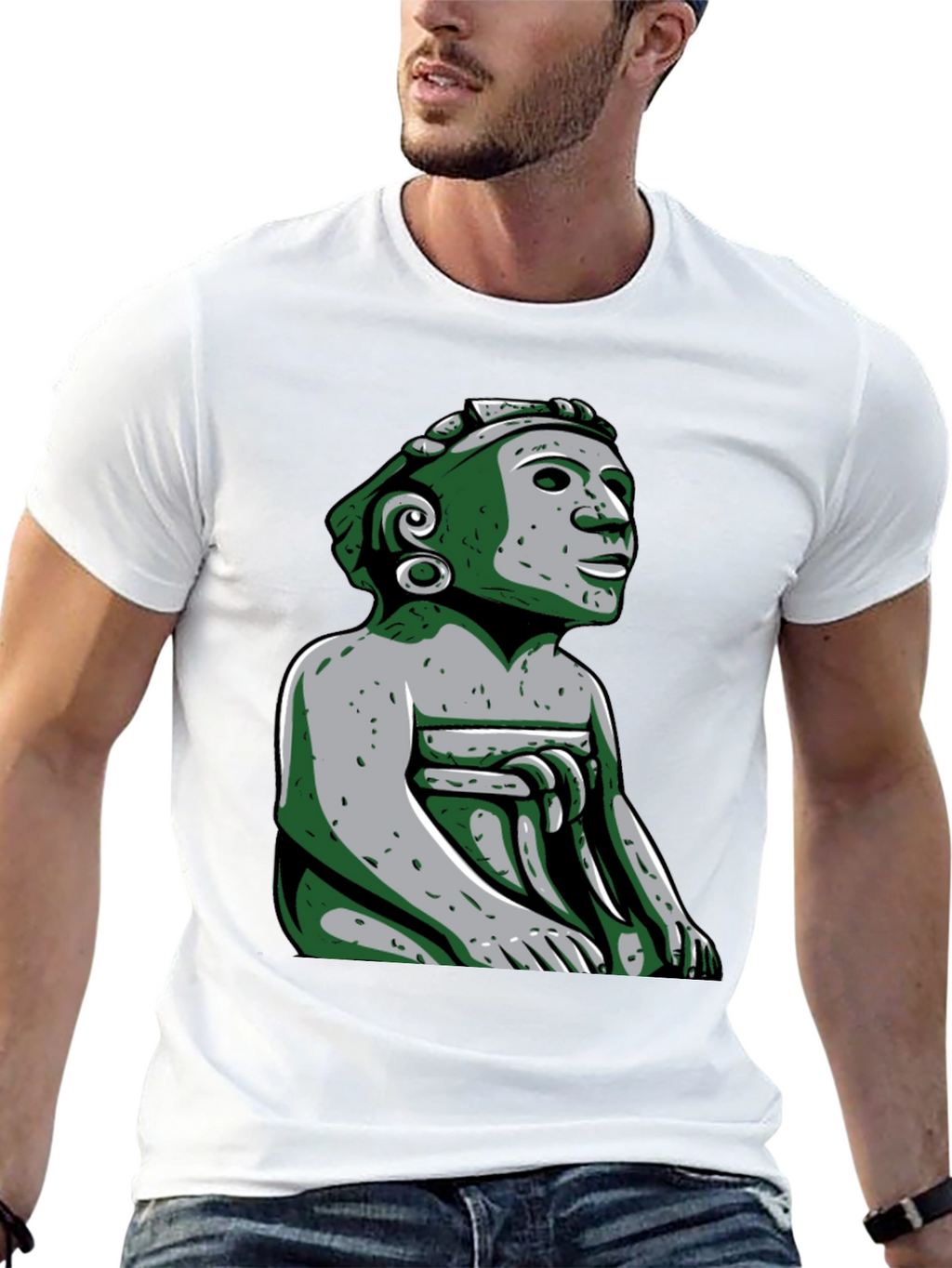 Aztec Warrior Graphic Tee - Unique Design T-Shirt