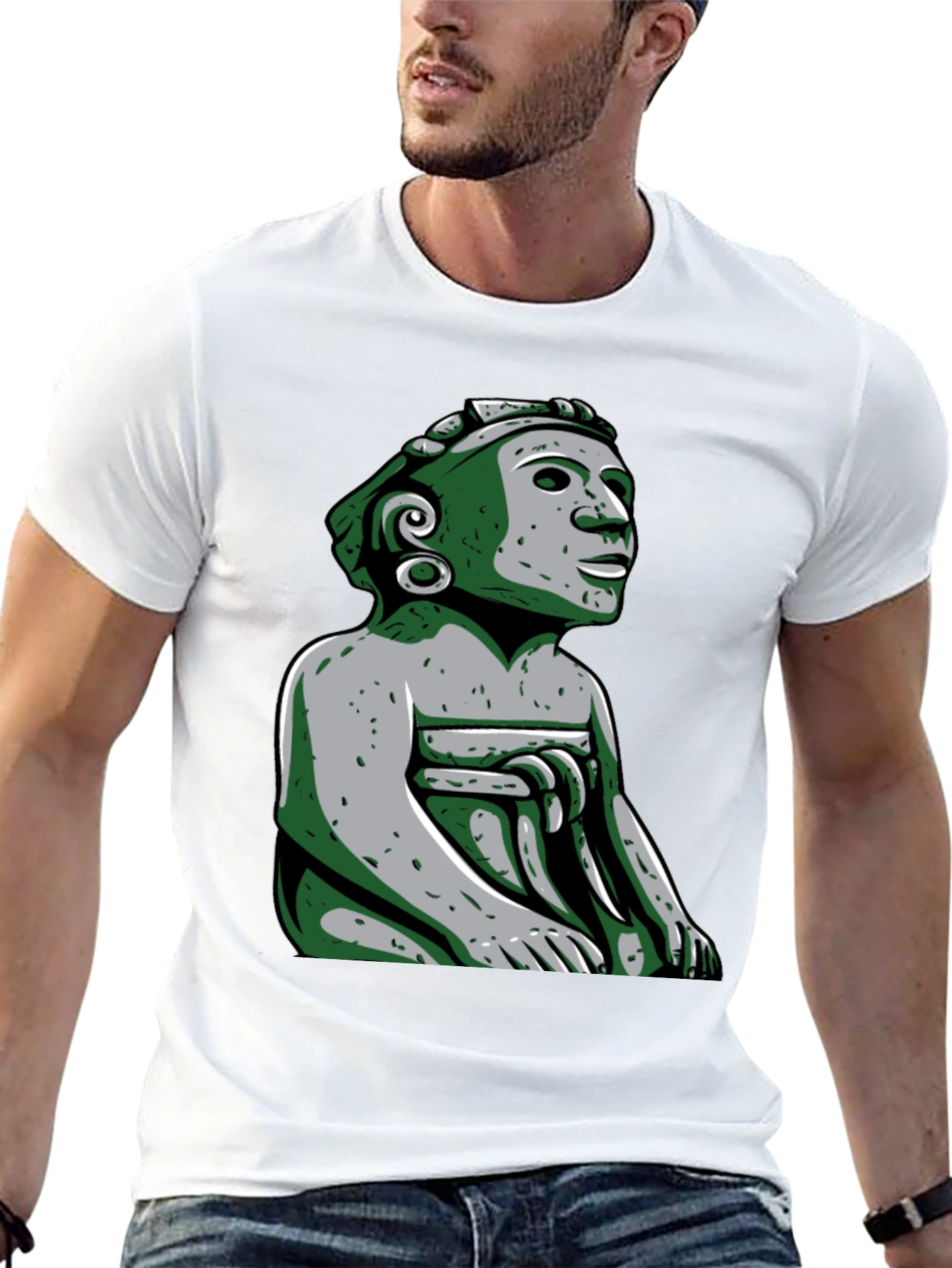 Aztec Warrior Graphic Tee - Unique Design T-Shirt