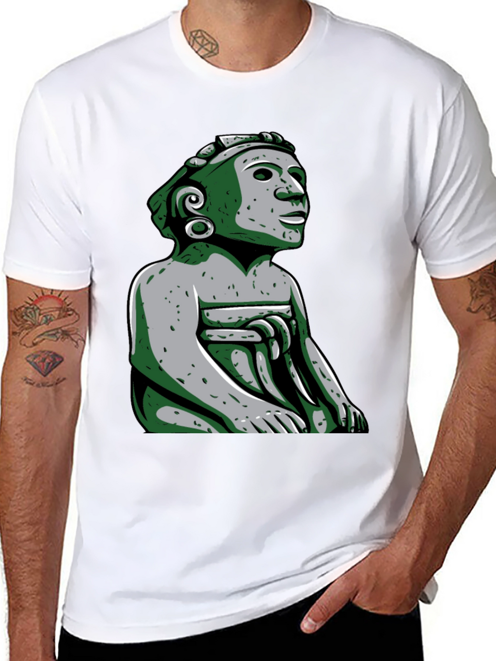 Aztec Warrior Graphic Tee - Unique Design T-Shirt