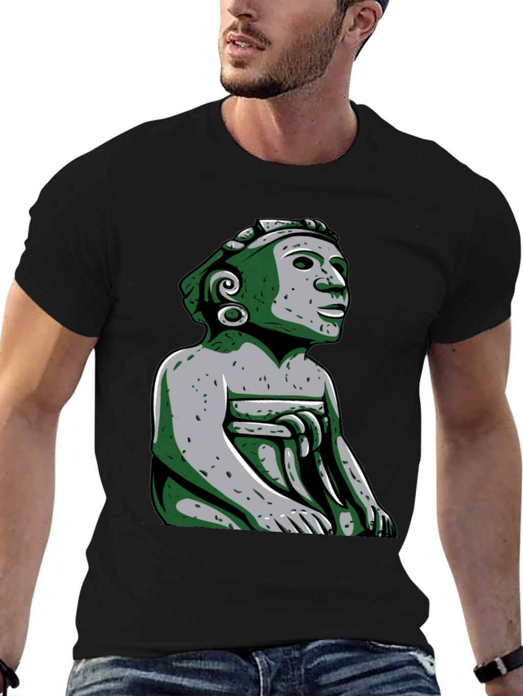 Aztec Warrior Graphic Tee - Unique Design T-Shirt