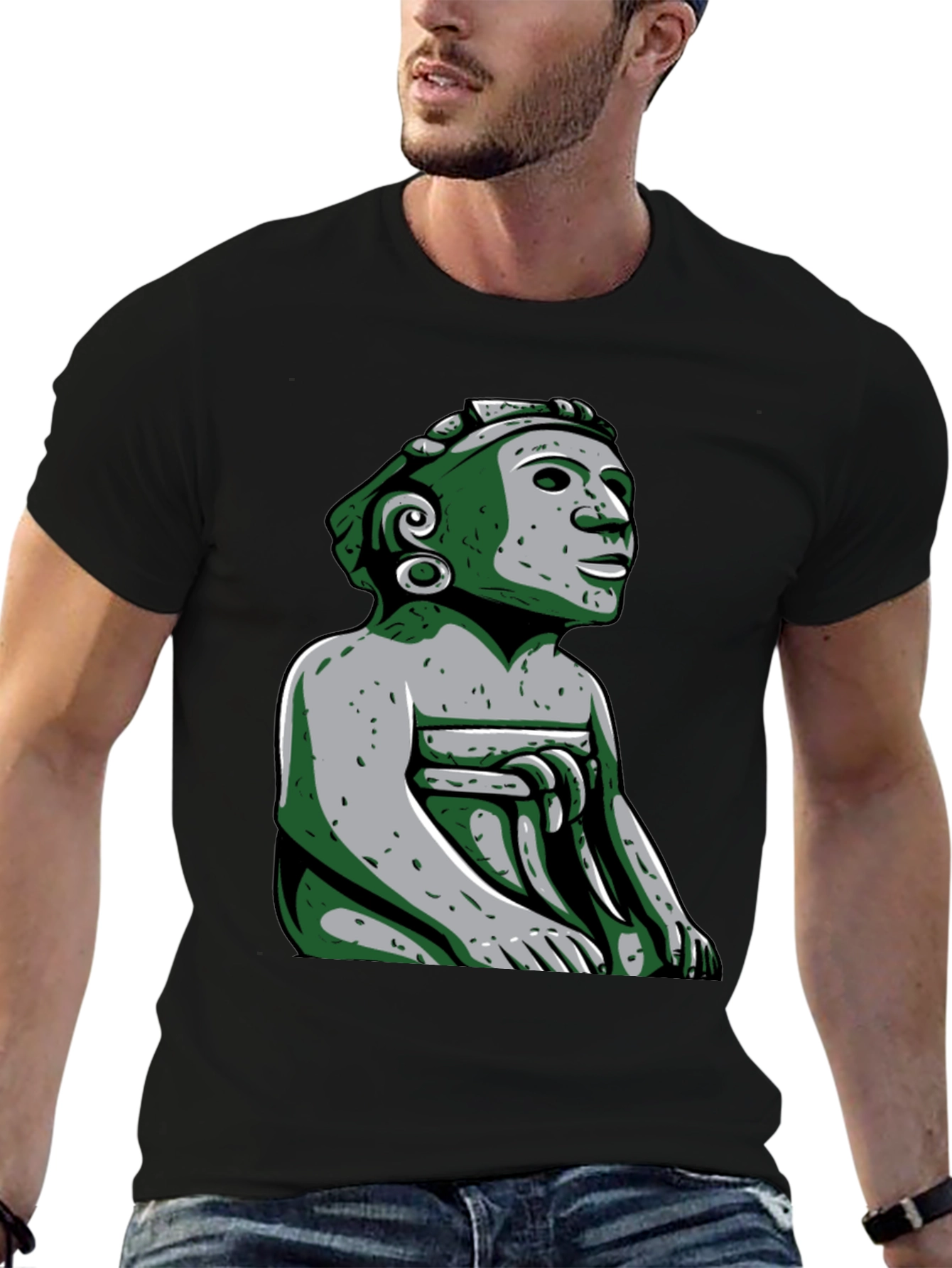 Aztec Warrior Graphic Tee - Unique Design T-Shirt