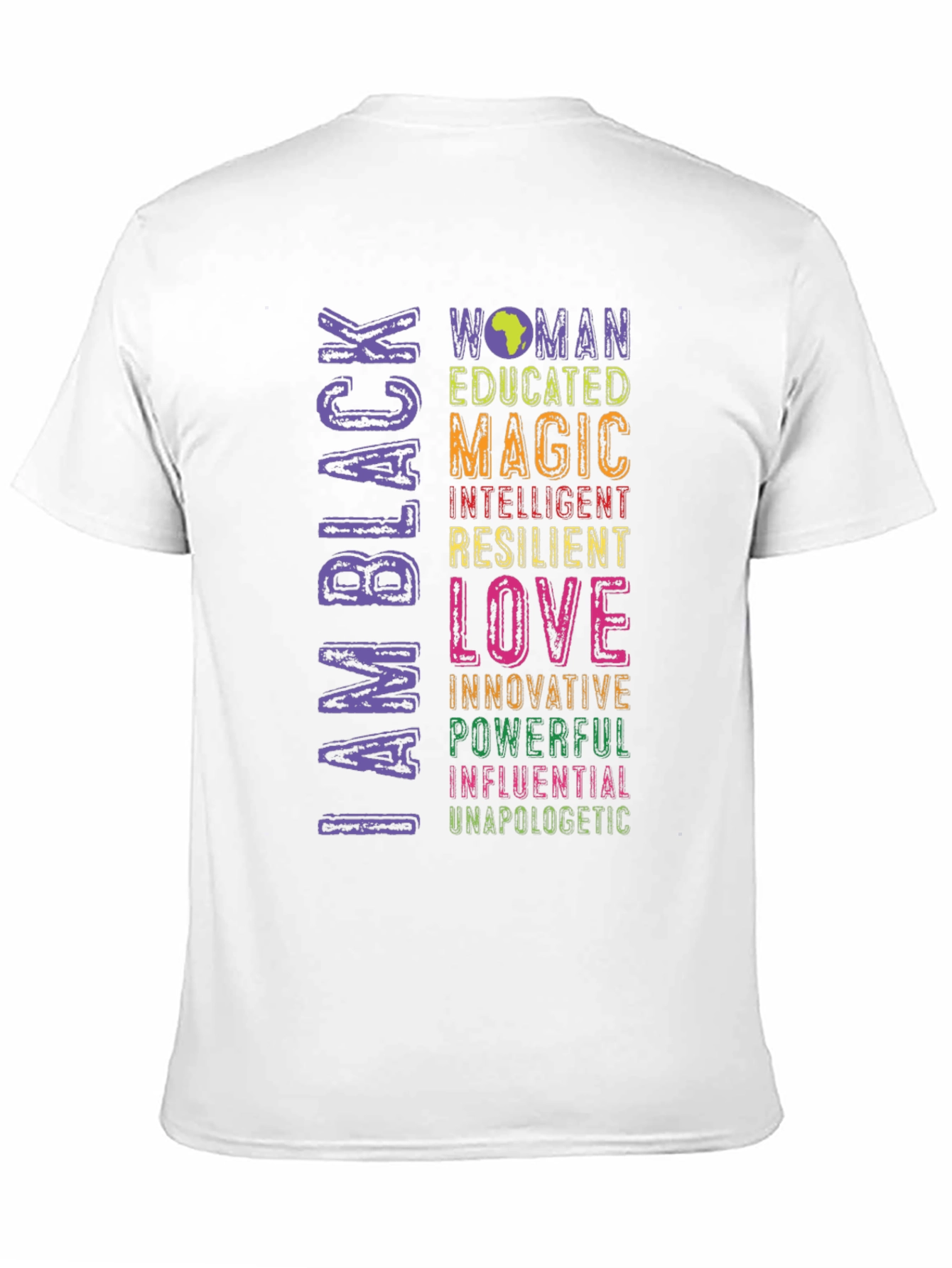 I Am Black Woman T-Shirt - Educated Magic Love