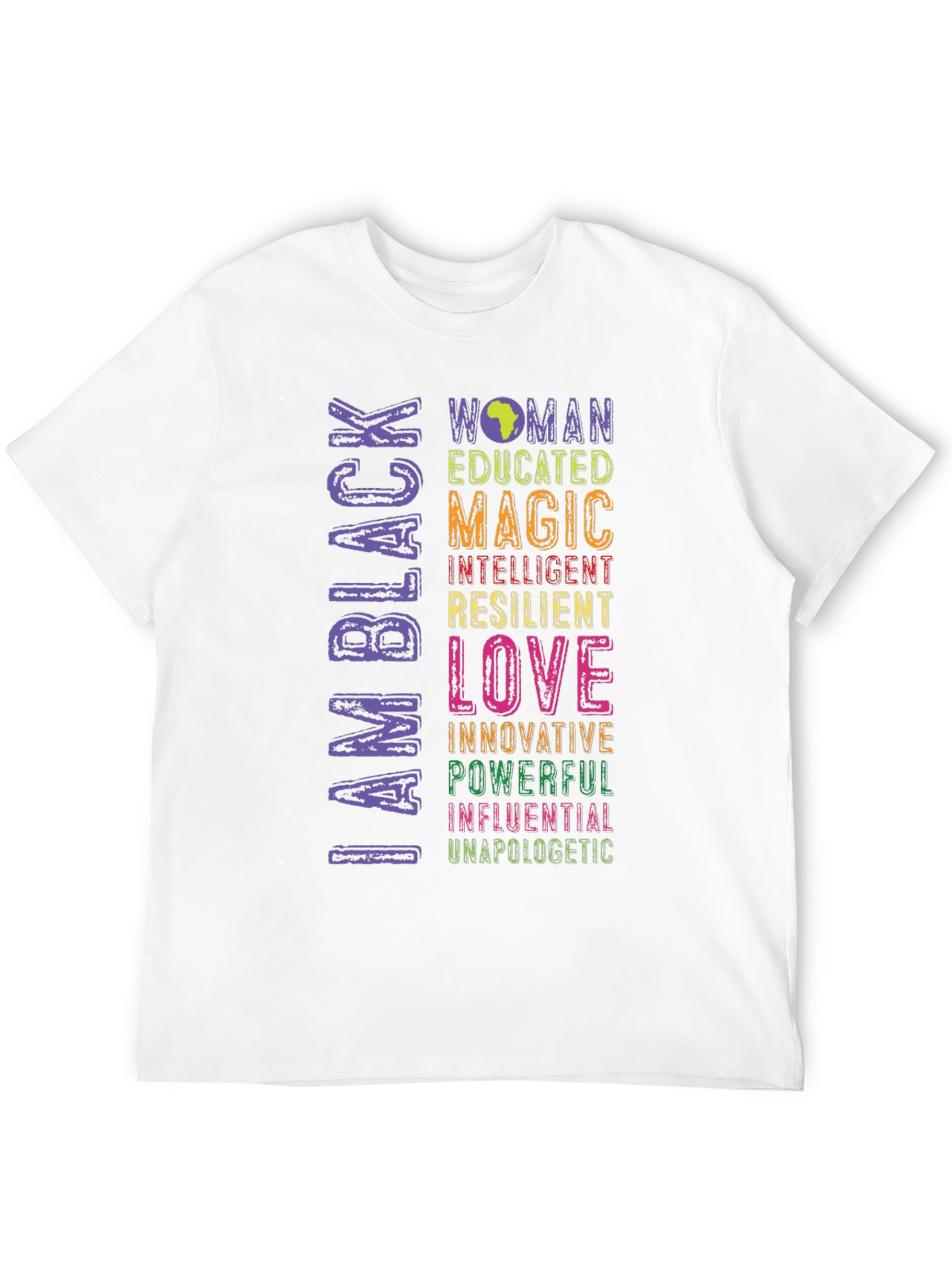 I Am Black Woman T-Shirt - Educated Magic Love
