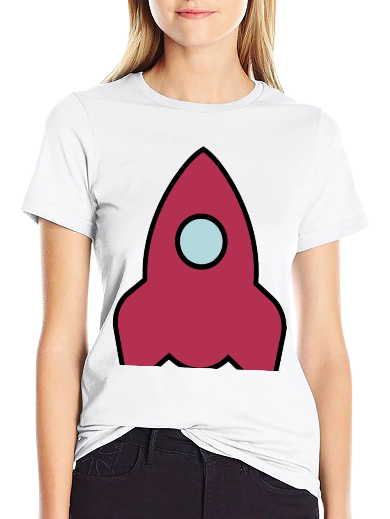 Rocket Graphic Black T-Shirt - Space Adventure