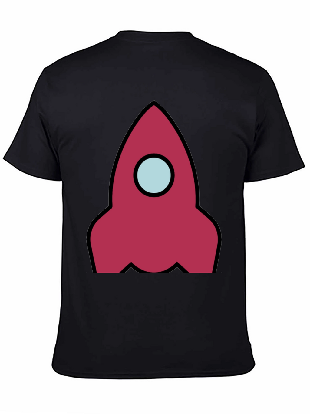 Rocket Graphic Black T-Shirt - Space Adventure