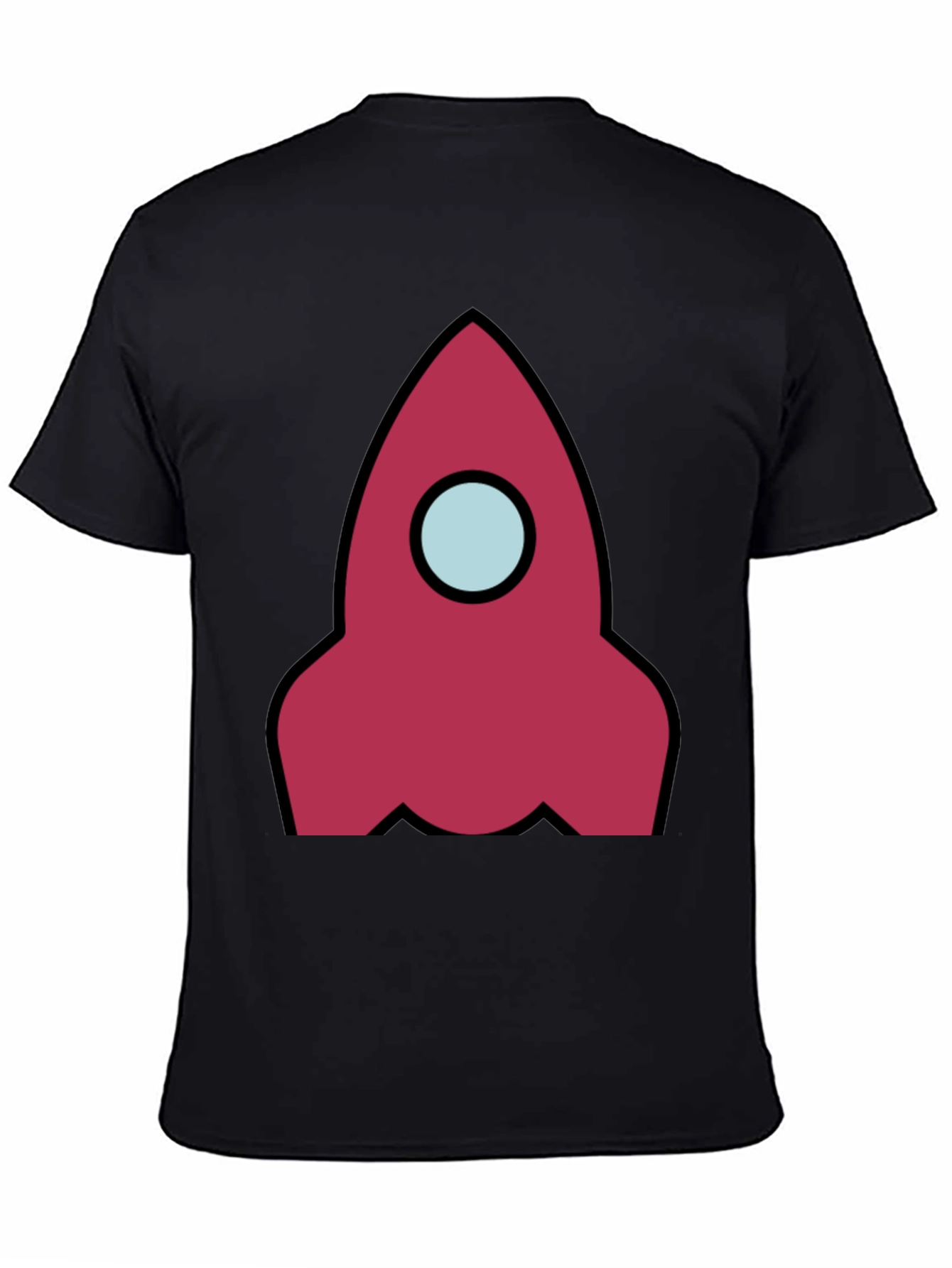 Rocket Graphic Black T-Shirt - Space Adventure