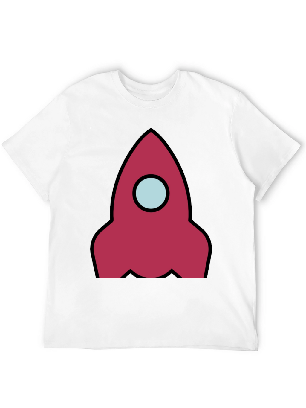 Rocket Graphic Black T-Shirt - Space Adventure