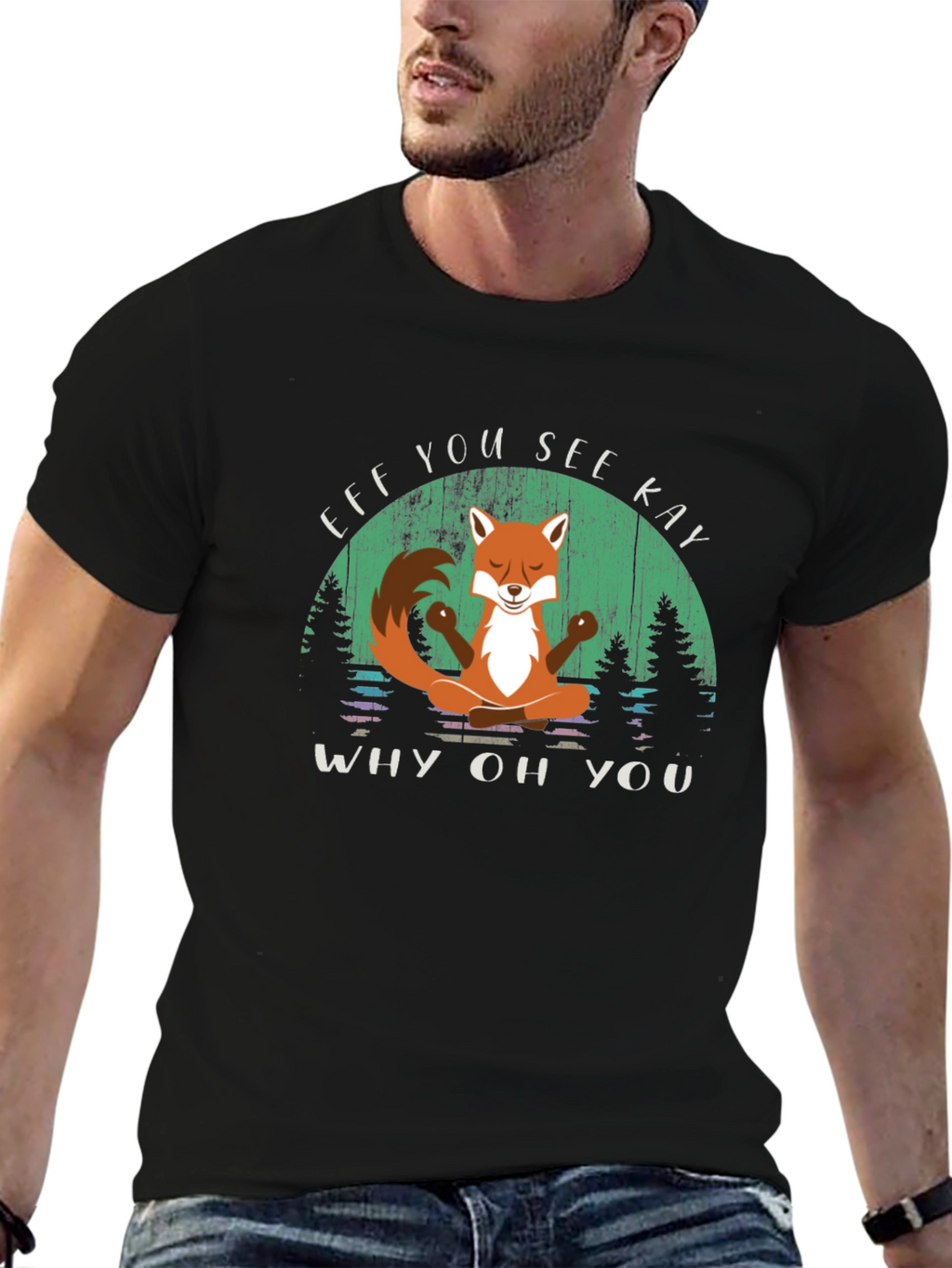 Efk You See Kay T-Shirt - Fox Yoga Design