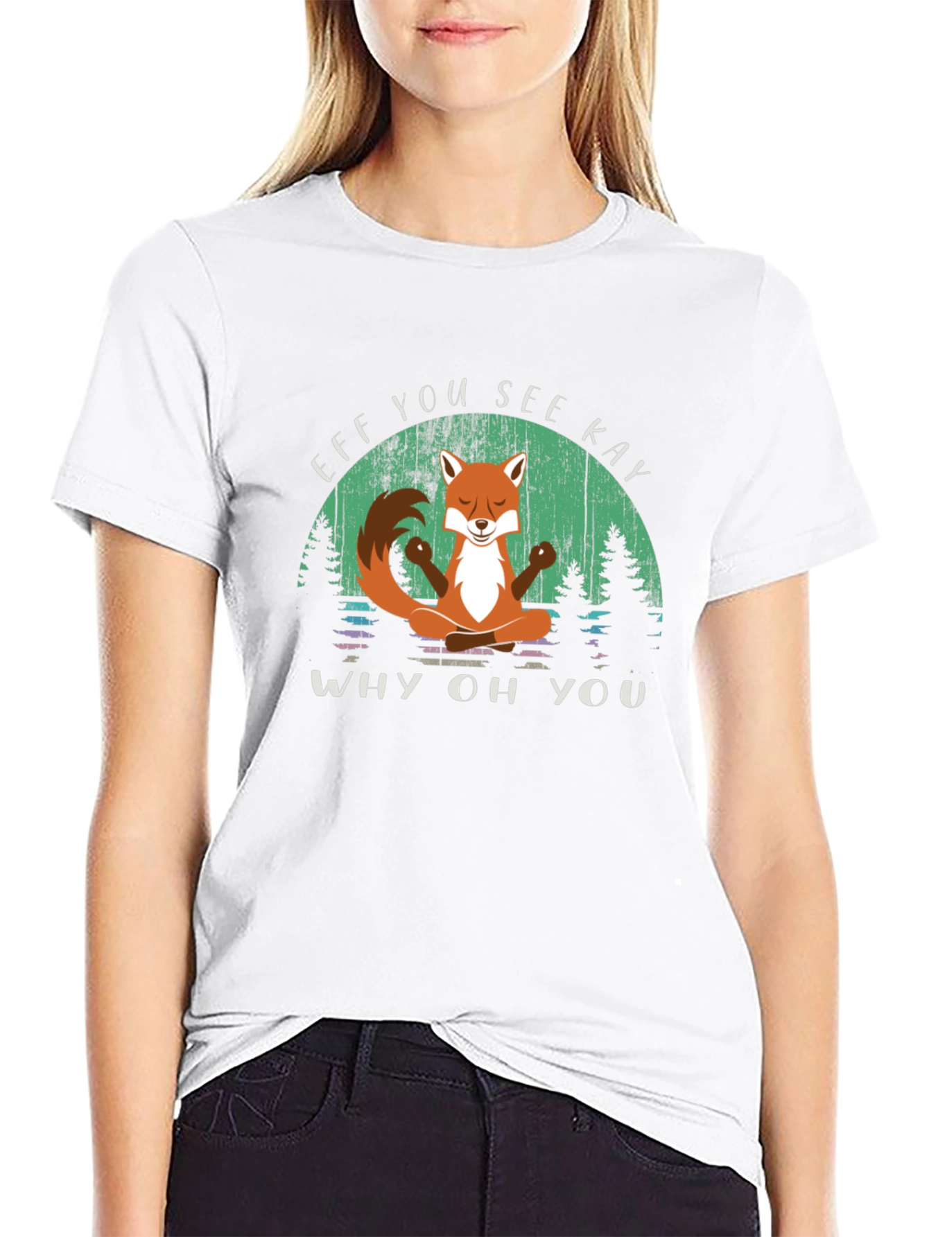 Efk You See Kay T-Shirt - Fox Yoga Design